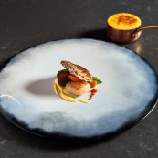 remo e mario capitaneo Capesante dorate foie gras carote di Polignano e salsa zafferano