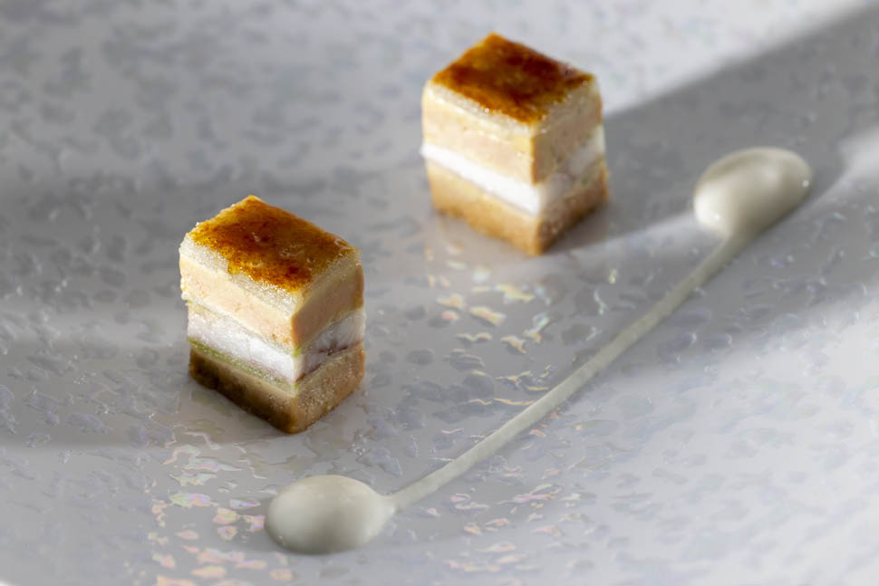 1 Mille feuille of eel foie gras and green apple Option 2