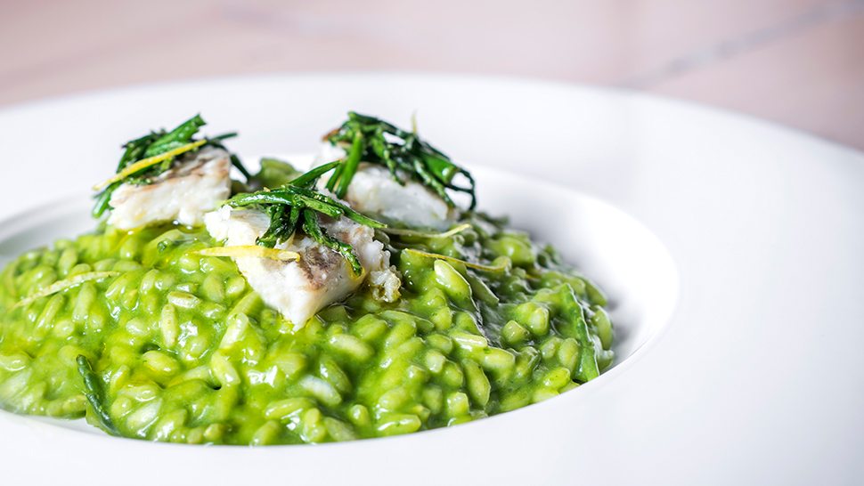 10 Nicola Fossaceca Risotto alla salicornia e sogliola appena scottata Ristorante Metrò