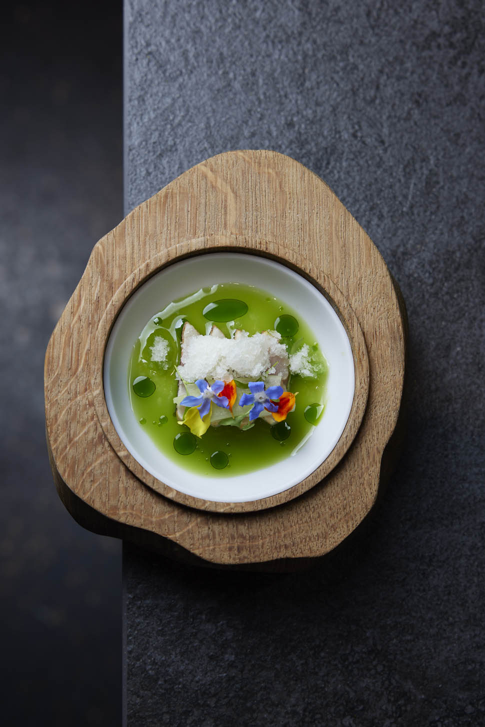 Aburi Mackerel with Citrus Tomato Dashi