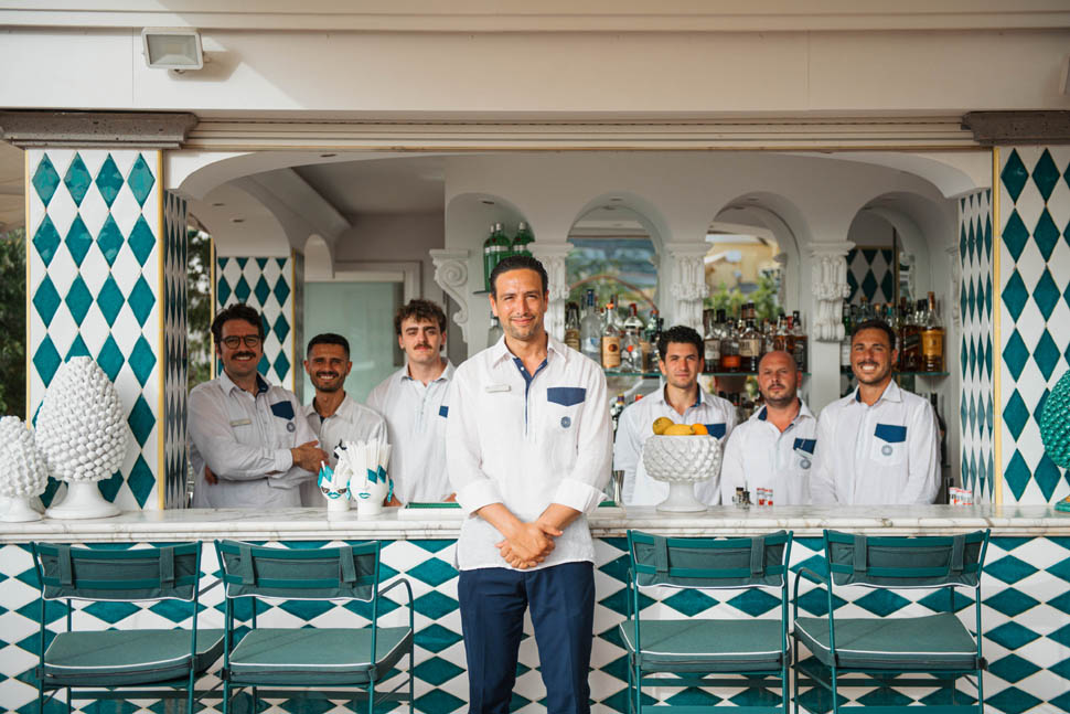 Bellavista staff e barmanager Luigi Ruggiero Grand Hotel La Favorita