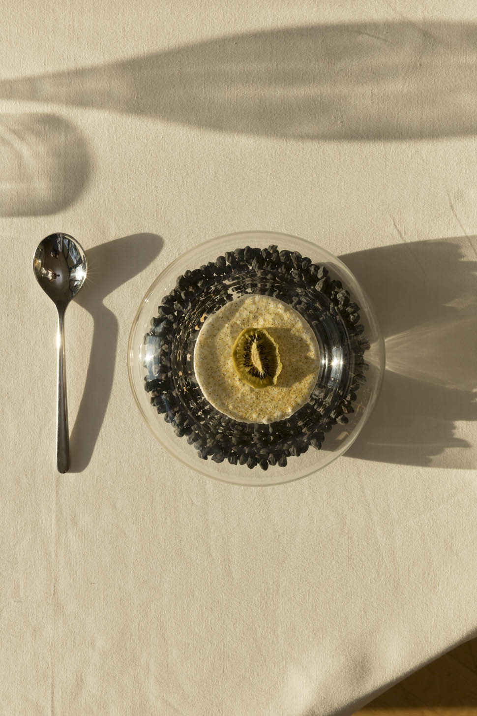 Borgo La Chiaracia Radici ristorante Kiwi e gelato ai ceci neri jpg