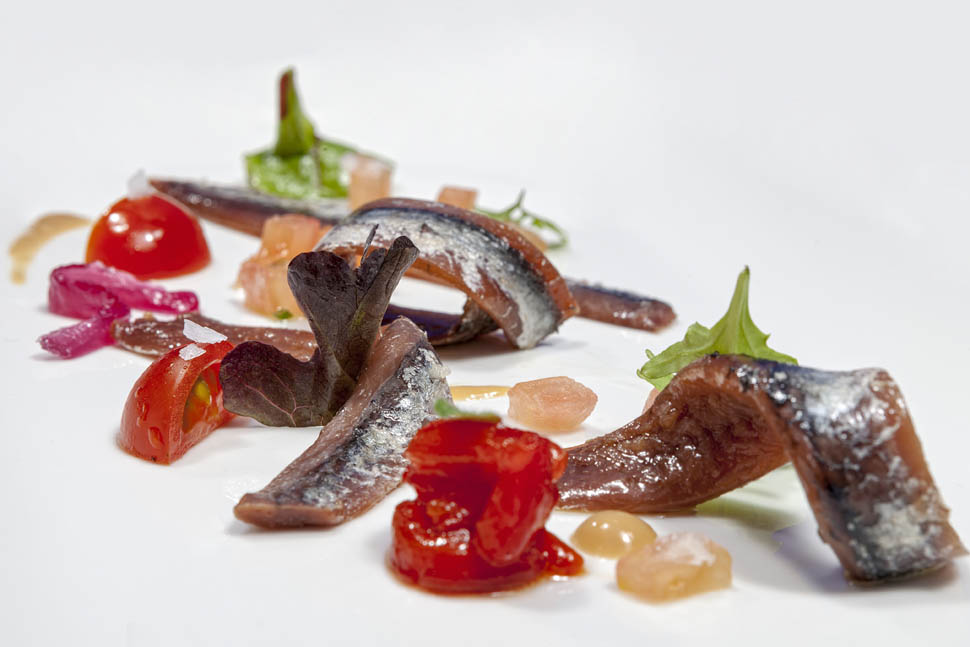 Canadio anchoas de Santona con pimientos
