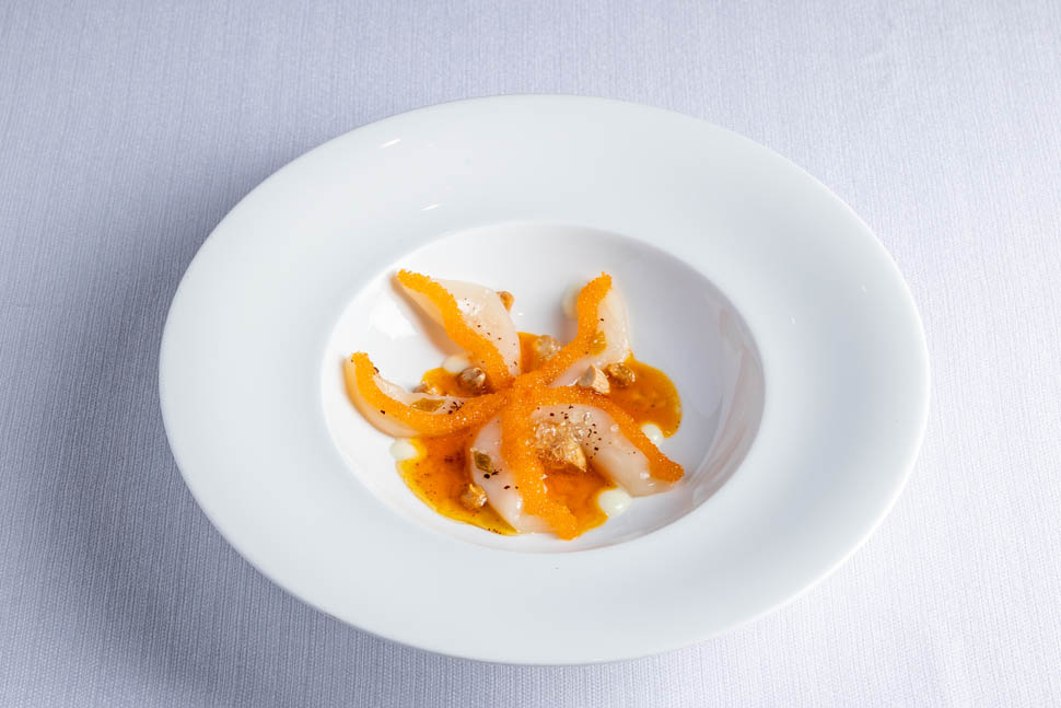 Capasanta zucca mandorle e agrumi3