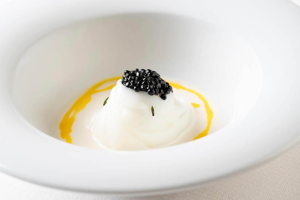 Cena Giacomello de Rosa Basello Tagliolino al Bianco d Uovo Tartufo e Parmigiano