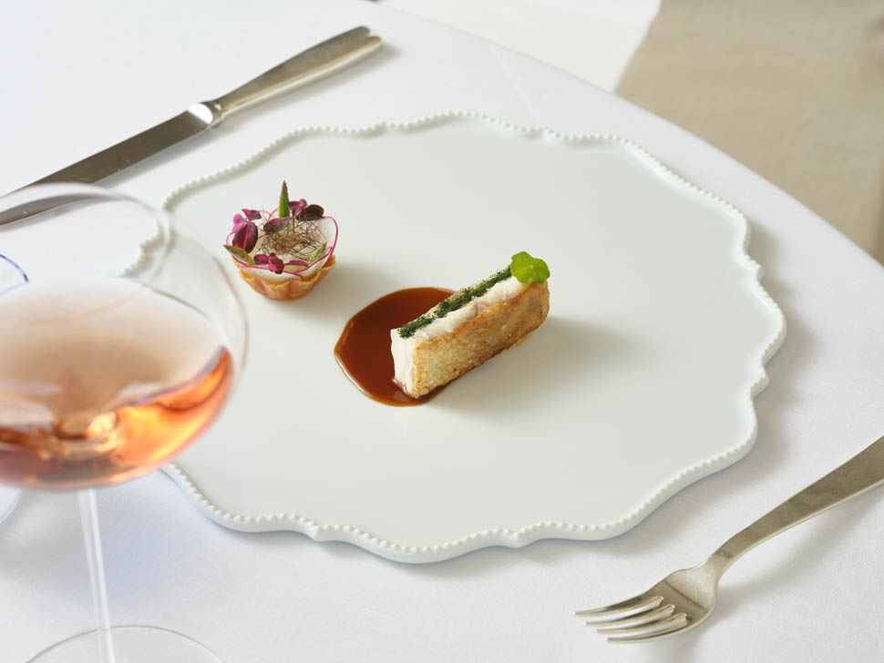 Cernia con mango daikon e lime