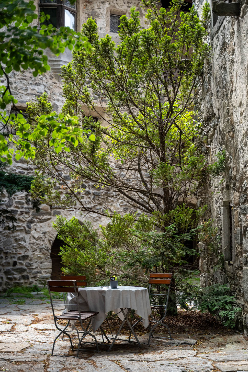 Cortile interno dove si trova il bistrot di Tina Marcelli