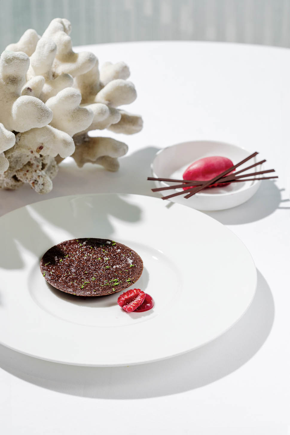 Gianfranco pascucci Crostatina al cioccolato e sorbetto di frutti rossi
