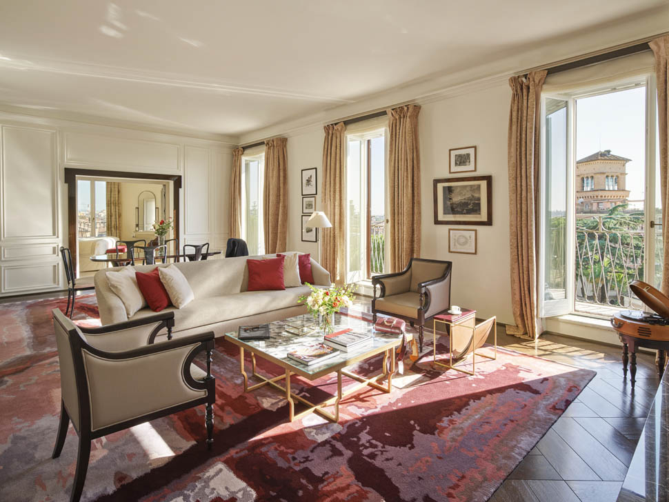 Hotel Eden Villa Medici Presidential suite living room Dorchester Collection