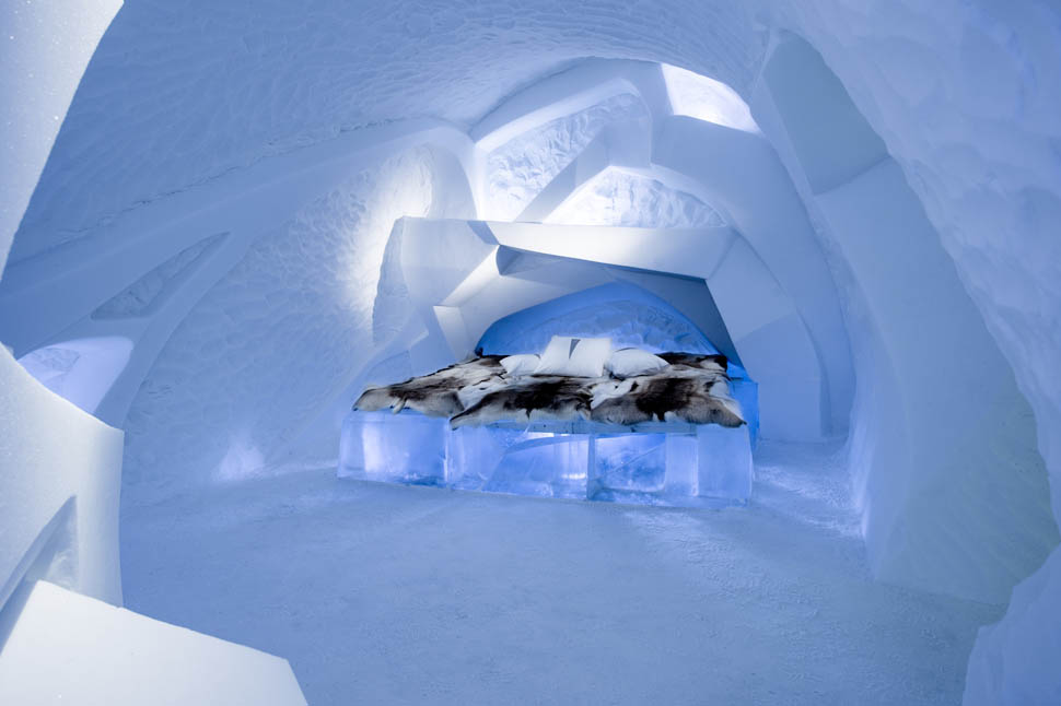Icehotel di Jukkasjarvi Asaf Kliger interni
