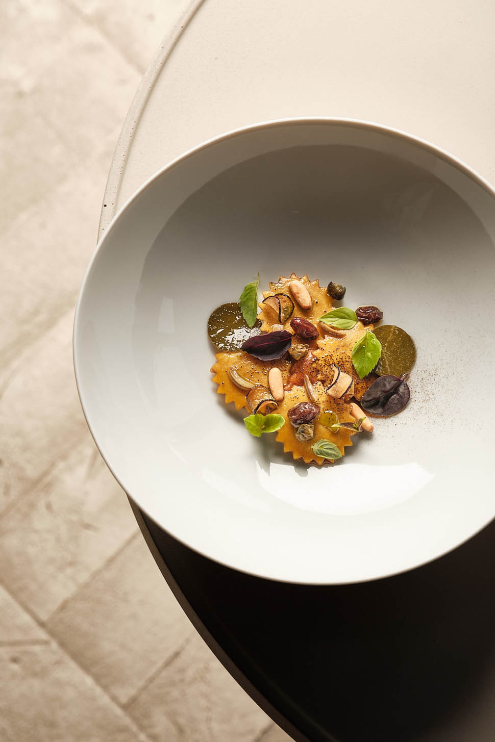 In caponata Ravioli di melanzane in caponata condimenti Mediterranei 1