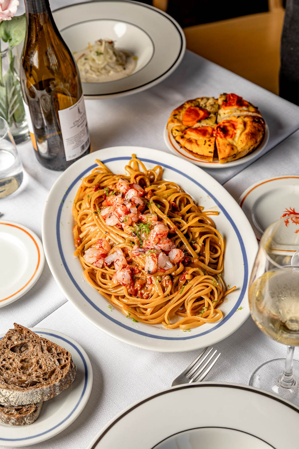 LINGUINE GAMBERO ROSSO LIME E VANIGLIA