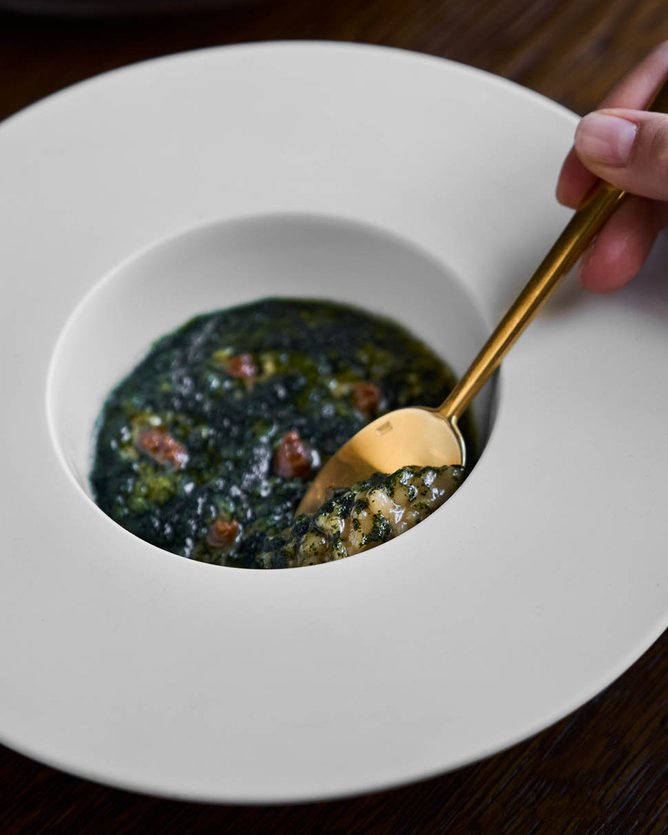 LOCAL Risone canoce xo e cicoria close up