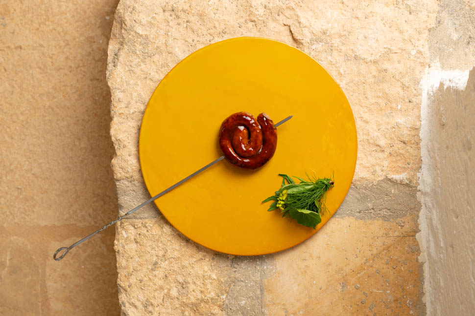 La Farm Salsiccia di polpo cotta su braci aromatiche ph Giulia Di Michele