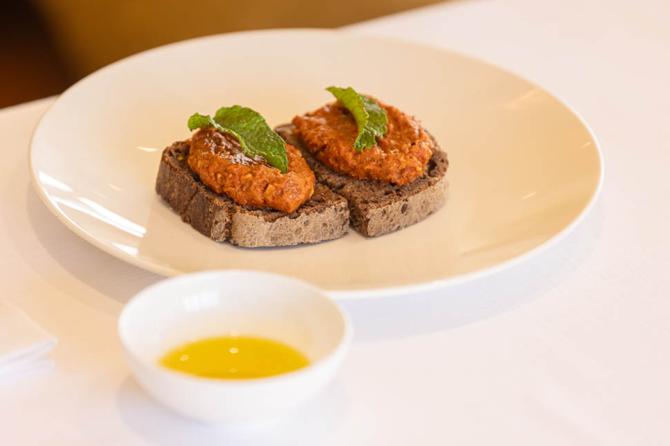 Loma Dubai Muhammara Bruschetta