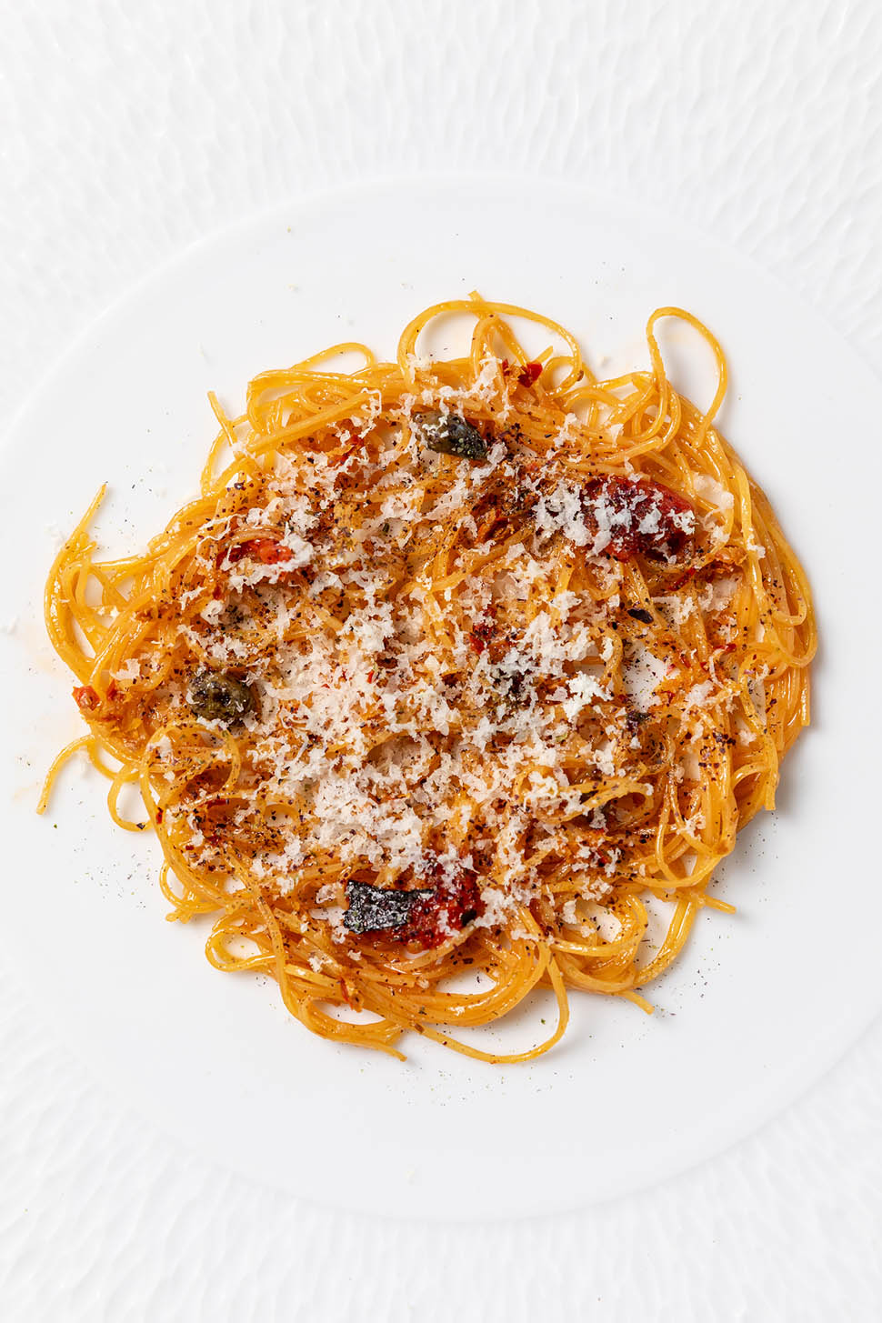 Maccheroncino di Campofilone in potacchio cedro alghe vertNostrano Pesaro