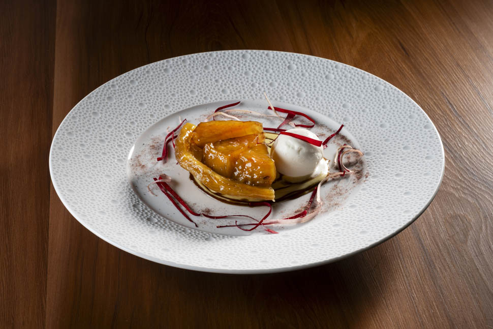 Madonnina del Pescatore Tarte tatin di sedano rapa