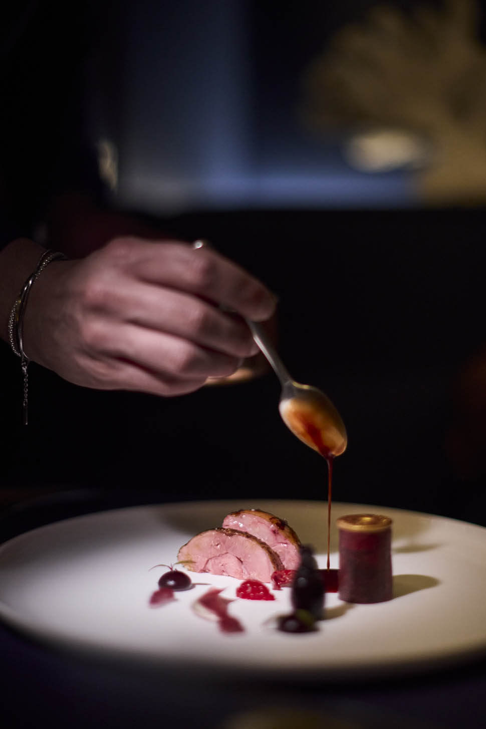 PURPLE CURRY Maison Burgaud Duck Raspberries Beetroot Black Walnuts