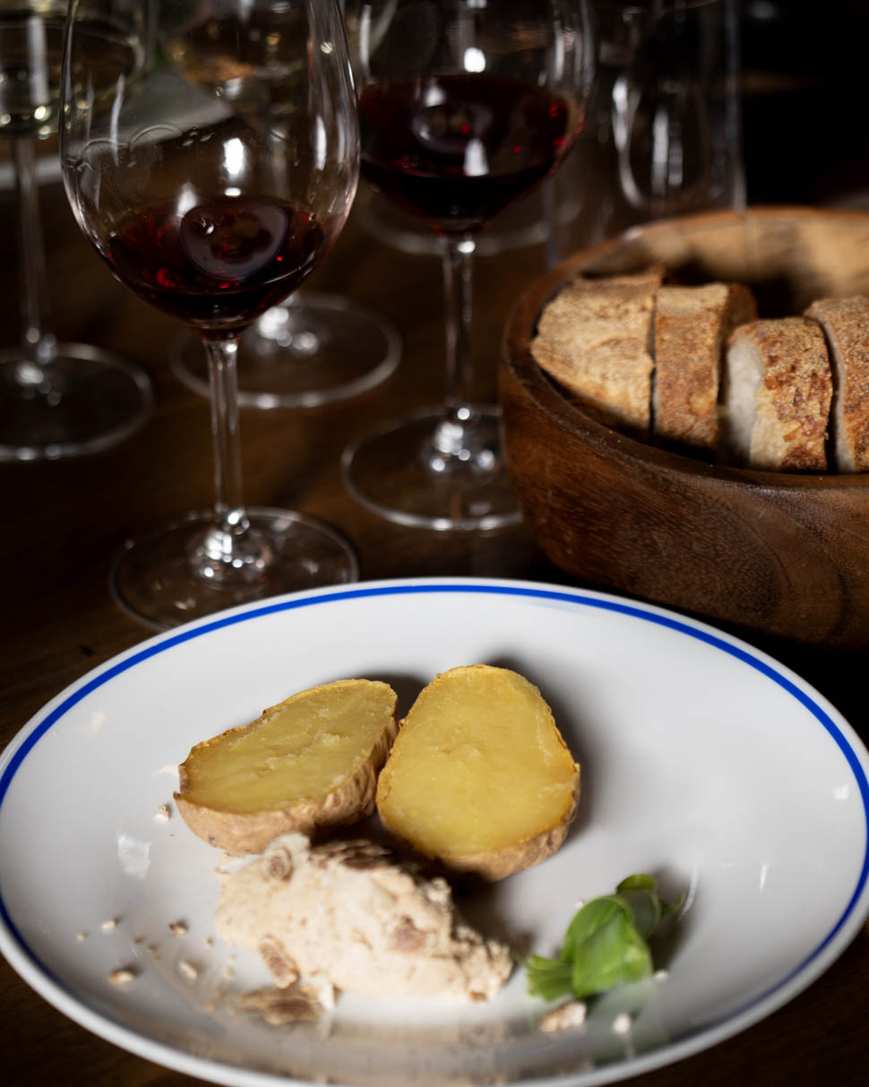 Patate alla grappa pate di fagianella