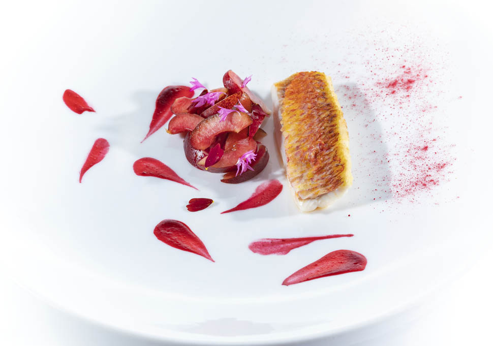 Red mullet and cherries ADRIANO TRUSCELLO