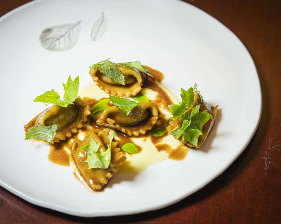 Rezzano Agnolotti di erbe demi vegetale e lattuga2
