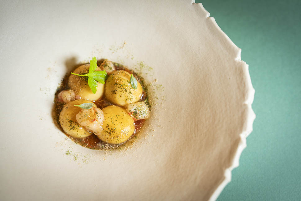 Rezzano Gnocchi ricotta gamberi e umami