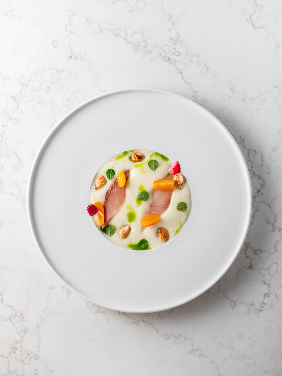 Ricciola mela verde champagne caviale kumquat mandorle 4