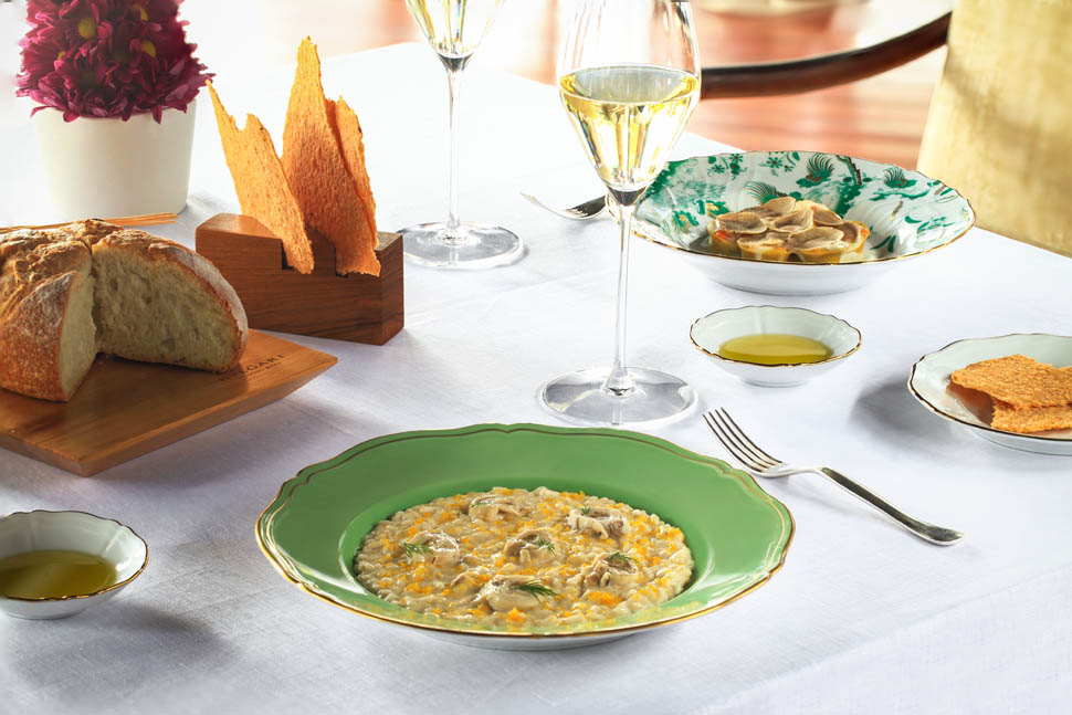 Risotto with oyster lemon and red mullet roe 2