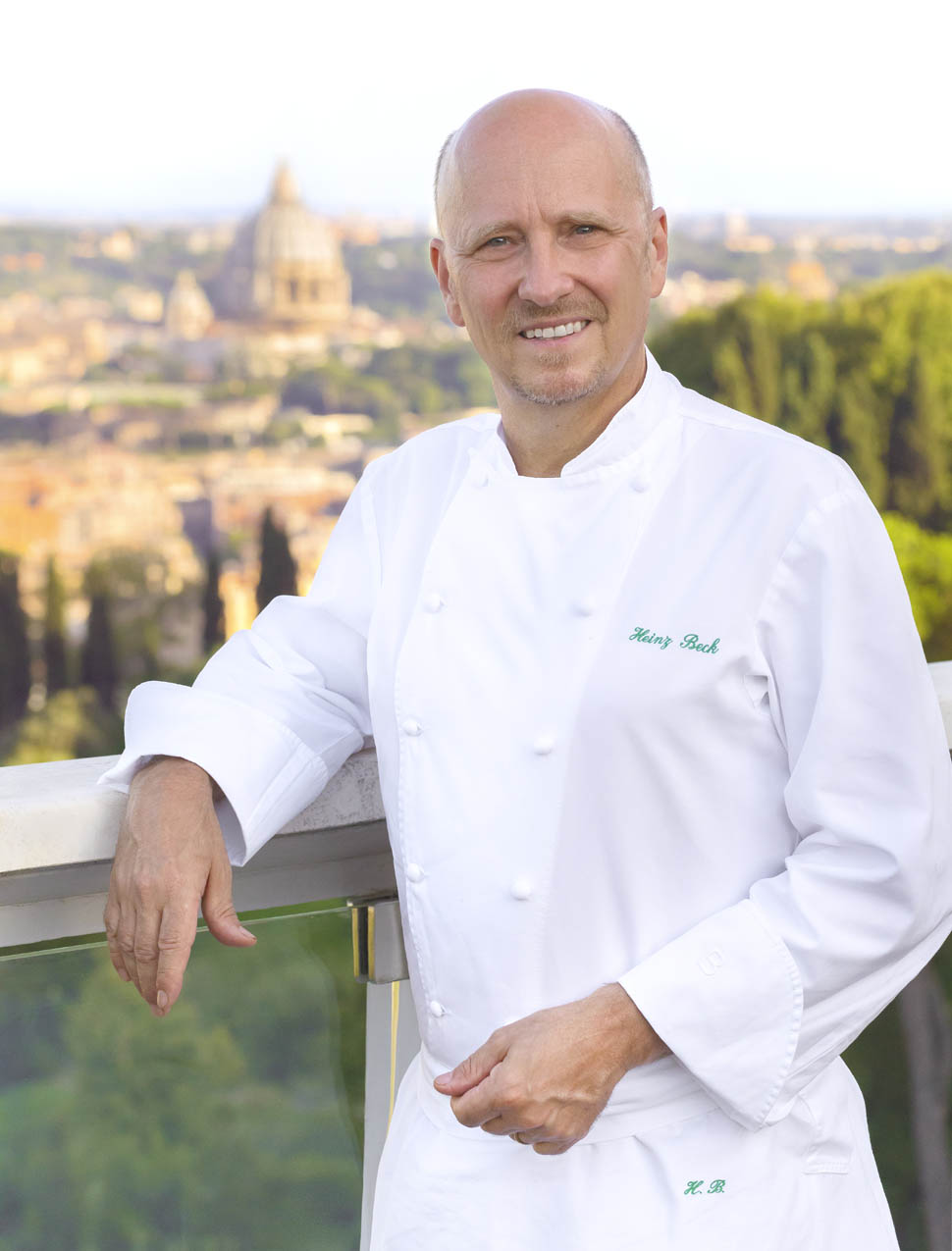 Ritratto Chef Heinz Beck sul terrazzo ADRIANO TRUSCELLO
