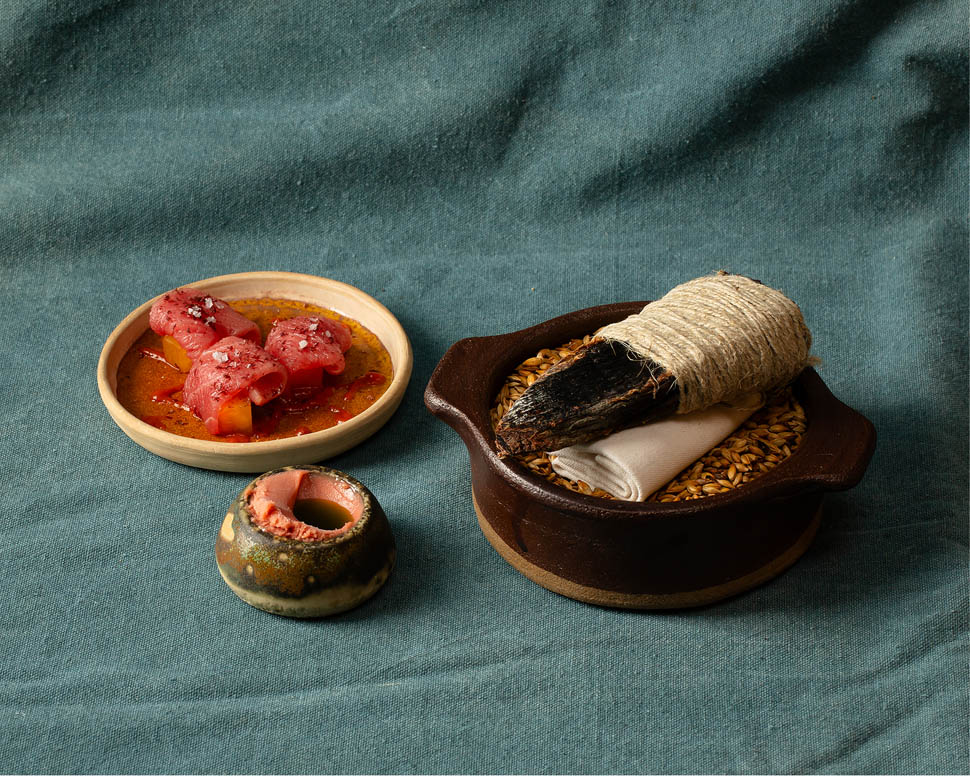 SOMMA BLUEFIN TUNA TOMATOES YELLOW NECTARINE