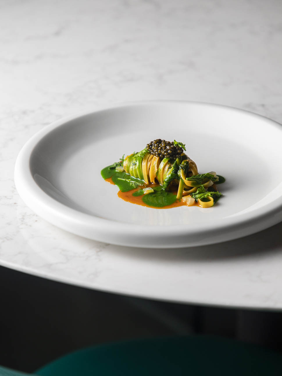 Tagliolino friarielli caviale arrosto 5