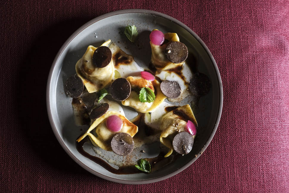 Tortello di Stracotto di Manzo Spezie di Panforte Tartufo Nero