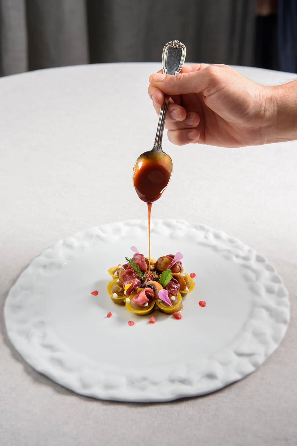 Villa Crespi Cappellaccio alla genovese quinto quarto di piccione