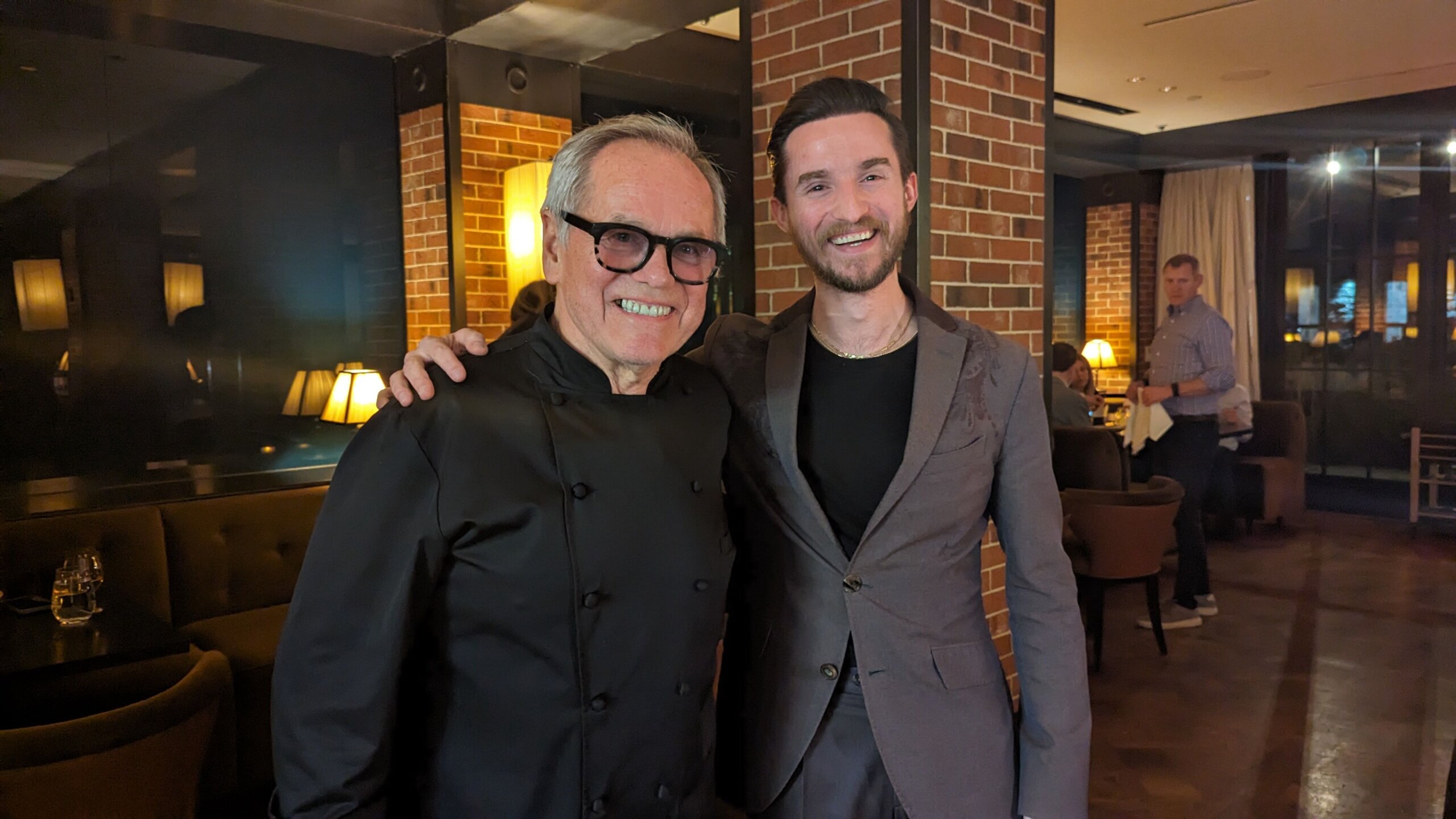 Wolfgang Puck and his son Byron Puck at CUT restaurant in DC scaled