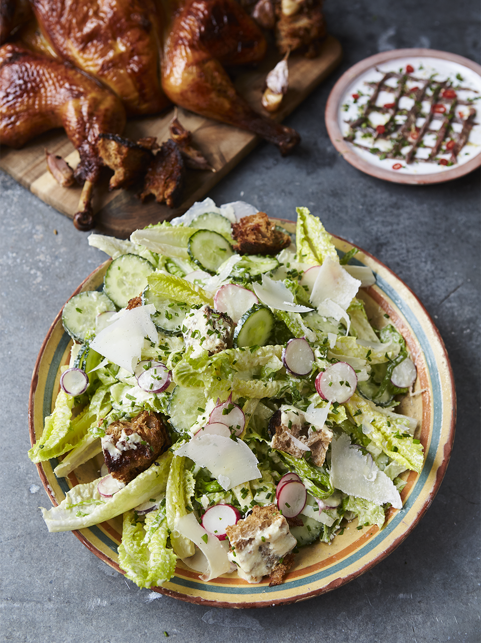 caesar salad con pollo arrosto oliver