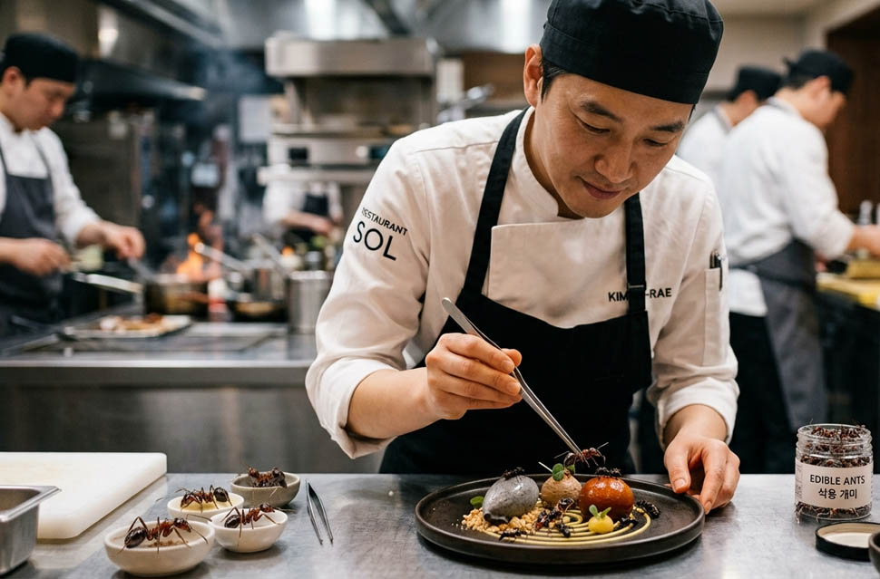 corea del sud chef condannato per sorbetto di formiche 1