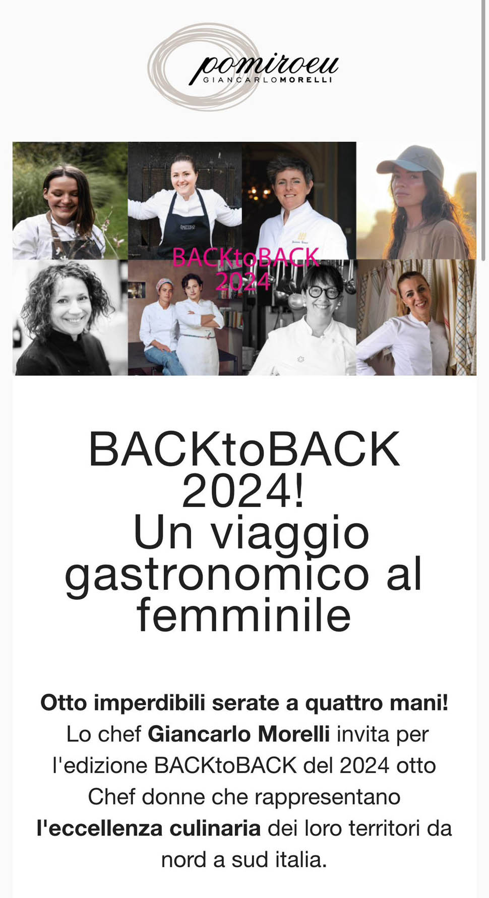 giancarlo morelli evento al femminile