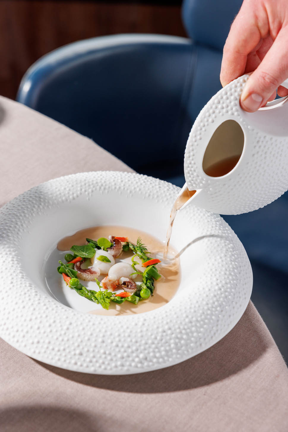 hotel eden rome la terrazza cuttlefish pouring broth dorchester collection