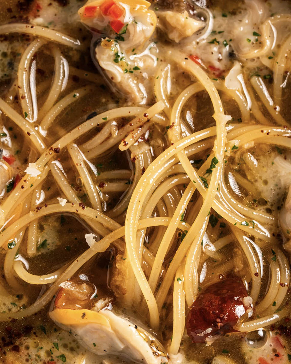 idylio capellini e vongole alla brace
