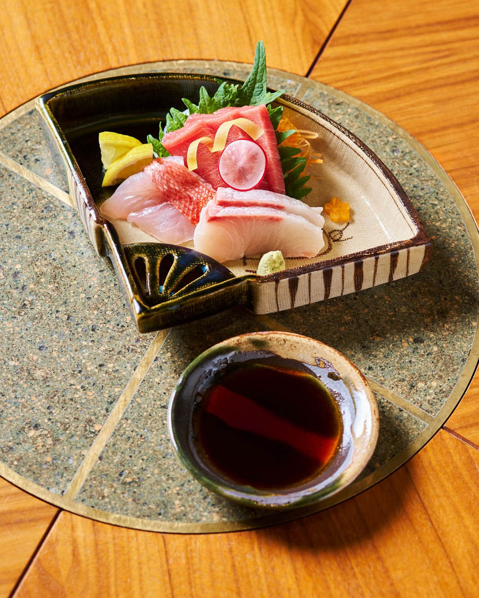 iyo kaiseki branzino gamero e tonno