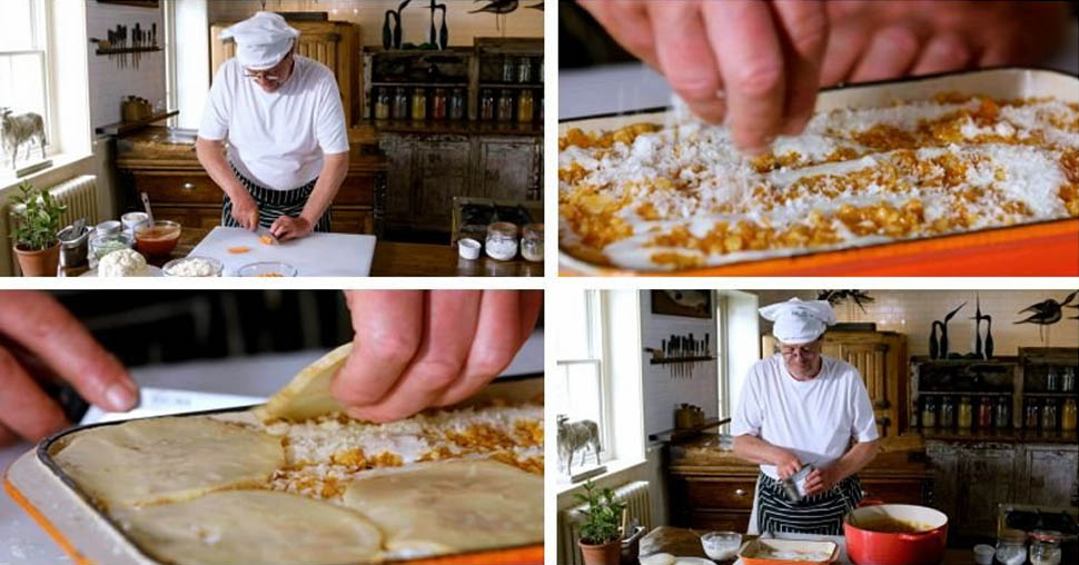 lasagna vegetariana marco pierre white procedimento BBC MAESTRO