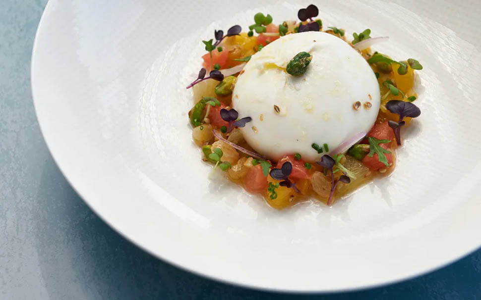 Insalata S Ma A 3 Stelle Michelin La Ricetta burrata E Agrumi Di 