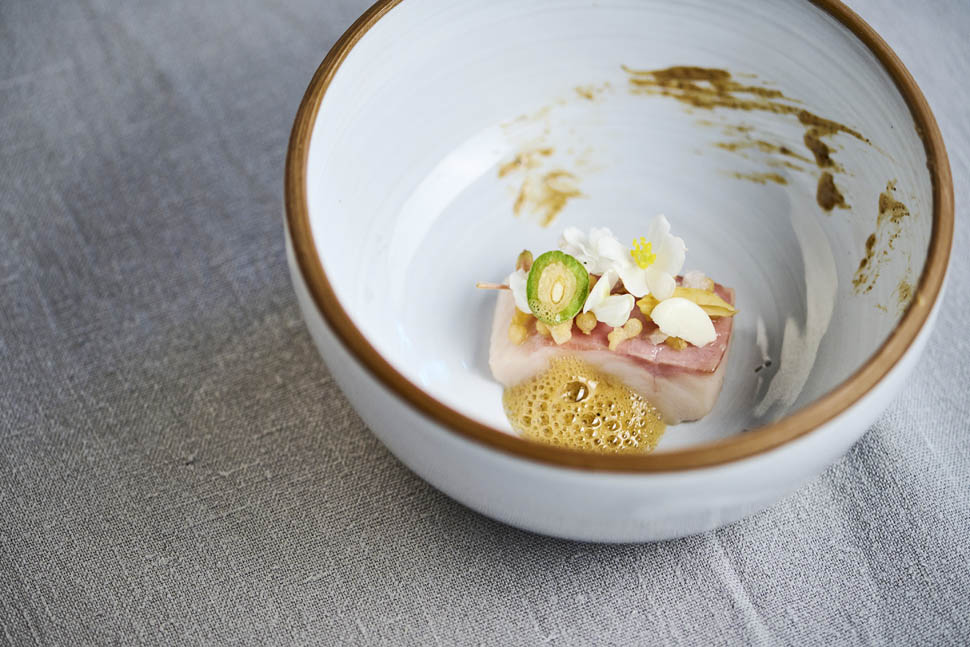 taubenkobel 2 Green almonds brook trout acacia blossom