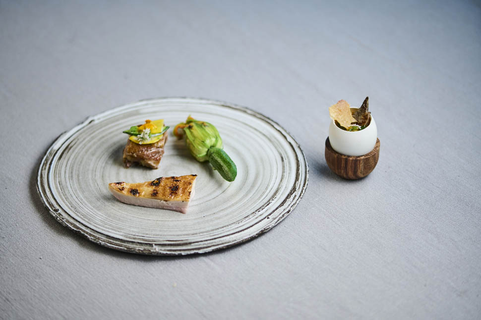 taubenkobel 4 Rooster zucchini blossom egg