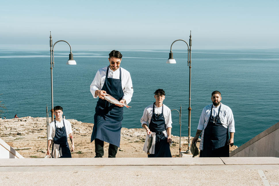 vito chef de partie andrea vicario chef Lorenzo commis di cucina Pablo chef de partiejpg