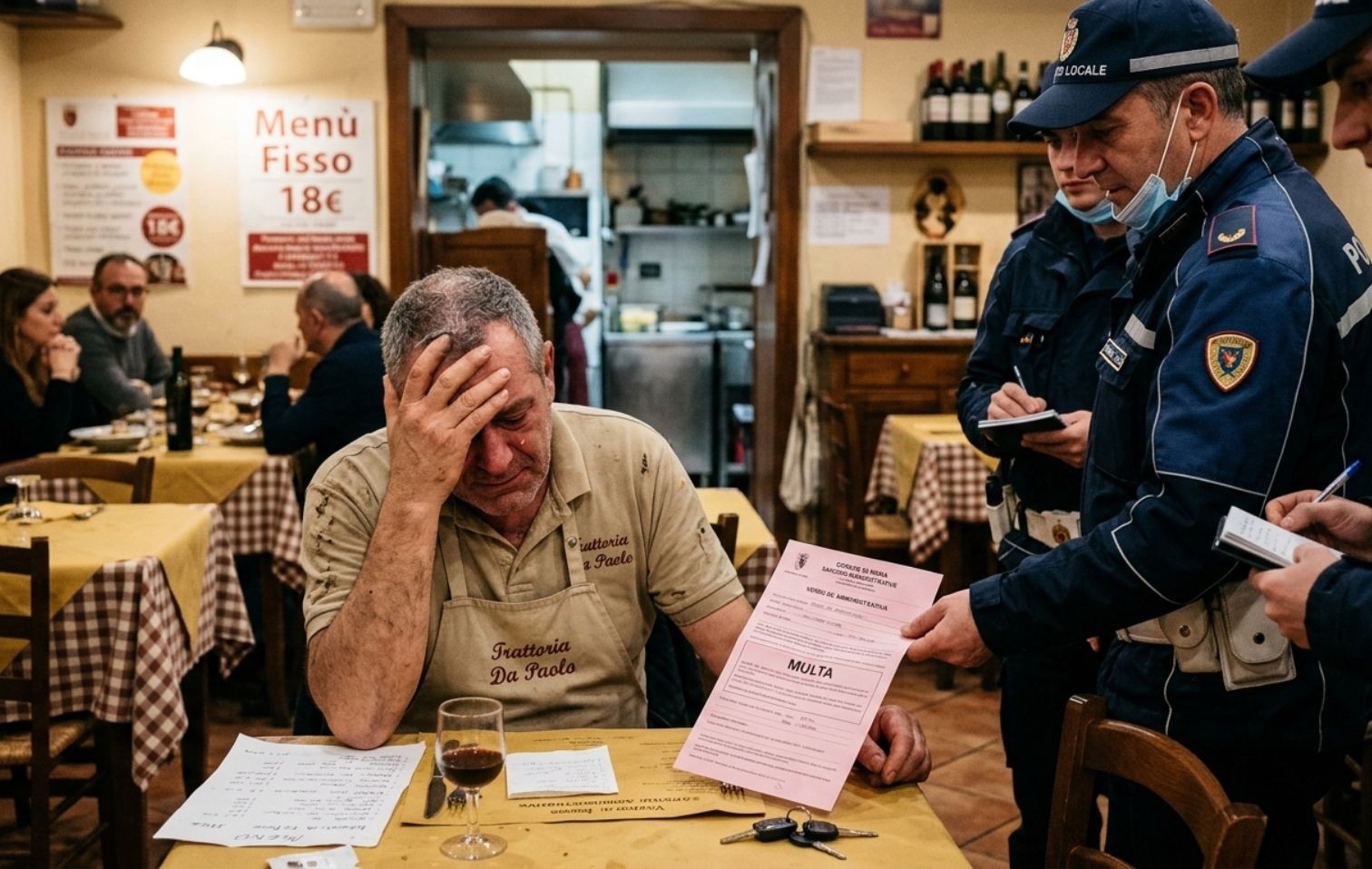 copertina multa ristorante