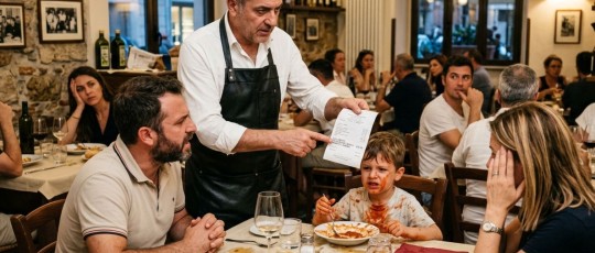 copertina multa bambini ristorante