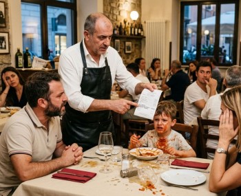 copertina multa bambini ristorante
