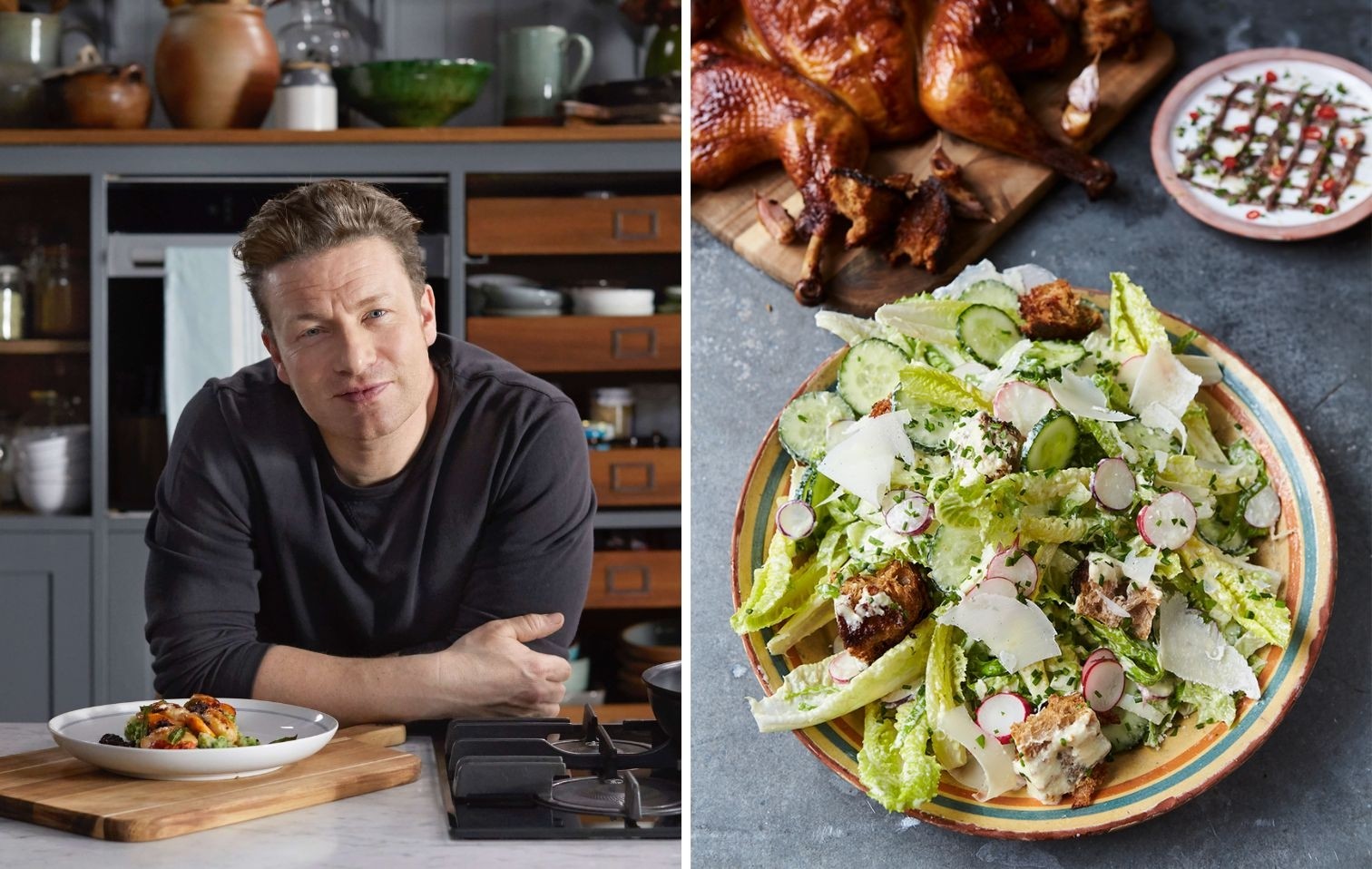 copertina caesar salad jamie oliver