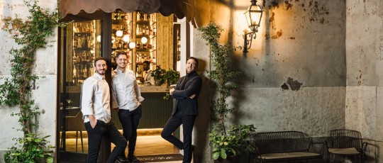 Soci proprietari Francesco Brandini chef Roberto Bonifazi chef e Daniele Gizzi martire e sommelier Tribuna Campitelli ph Marco Scichilone KZ36098 web